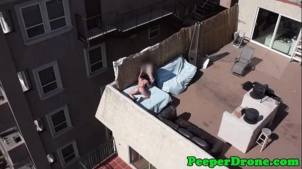 Video hay nhất Drone films rooftop sex thú vị