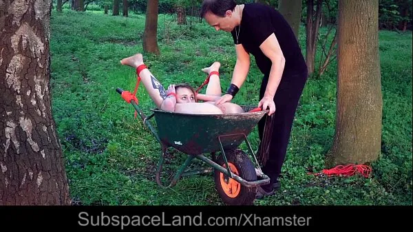 Best Young slave get tied up and fucked in the garden cool Videos
