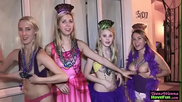 최고의 Party teenager banged 멋진 비디오