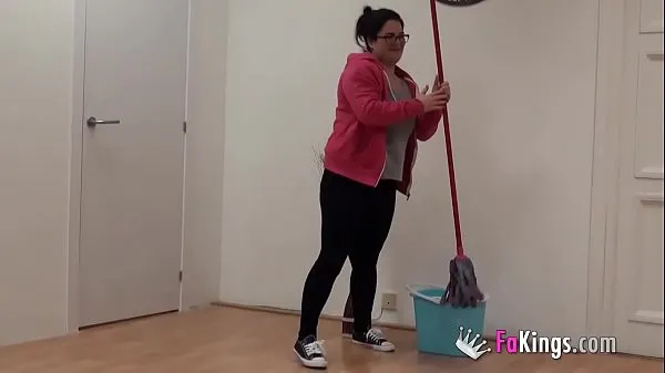 Video hay nhất Cleaning lady was tidying up our studios, but Julius was waiting for her thú vị