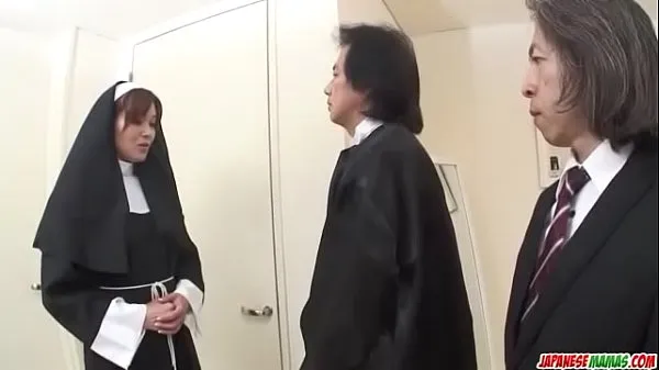 최고의 First hardcore experience for Japan nun, Hitomi Kanou 멋진 비디오