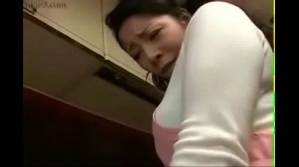 Bästa Japanese Wife and Young Boy in Kitchen Fun coola videor