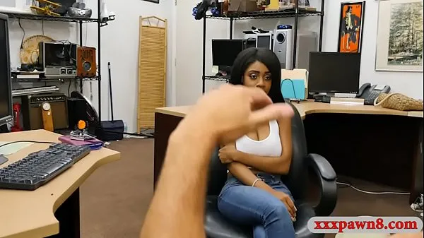 최고의 Huge boobs ebony gives a BJ and nailed by pawnshop owner 멋진 비디오
