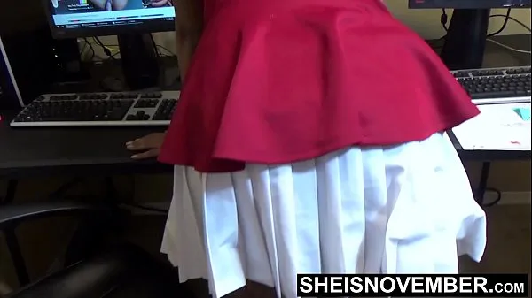 Best Smooth Brown Skin Thighs Upskirt Of Hot Young Secretary In Office , Sexy Panty Covering Bubble Butt Cheeks Bending Over Desk Teasing You With Quick Pussy Flash In Her Short Dress Msnovember cool Videos