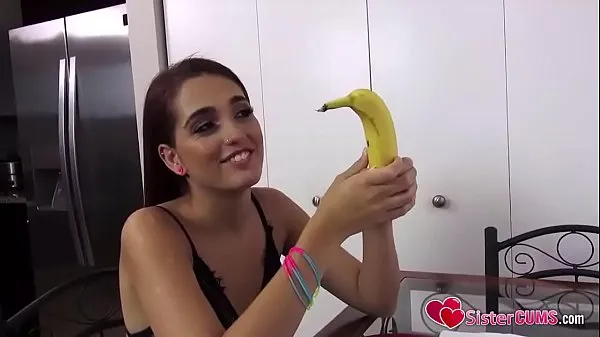 最高のFlexible Girl Eating her Step Brother's Banana, Brooke Hazeクールなビデオ
