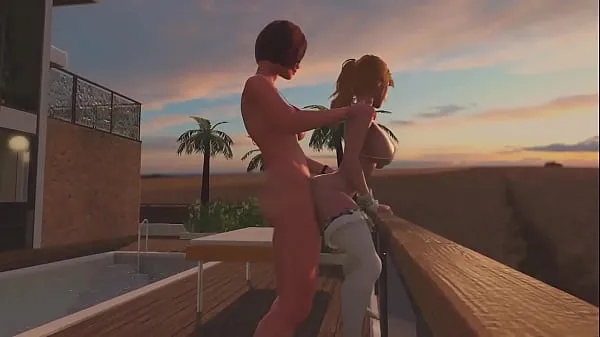 En iyi Redhead Shemale fucks Blonde Tranny - Anal Sex, 3D Futanari Cartoon Porno On the Sunset harika Videolar