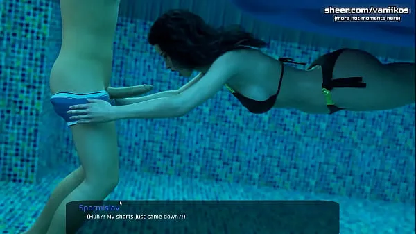 Najboljši Hot underwater blowjob deepthroat from a gorgeous black-haired milf with a big ass and nice tits l My sexiest gameplay moments l Milfy City l Part kul videoposnetki