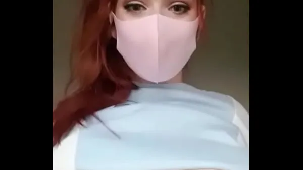 Best busty redhead showing off her big tits kule videoer
