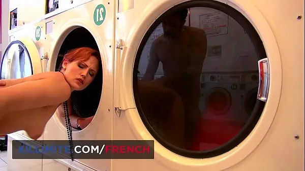 أفضل Laundromat sex with French redhead hot girl مقاطع فيديو رائعة