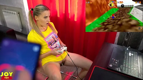Best Letsplay Retro Game With Remote Vibrator in My Pussy - OrgasMario By Letty Black cool Videos