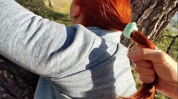 Best OUTDOOR SEX. Hard Fucking Redhead Horny Curvy in the Park cool Videos