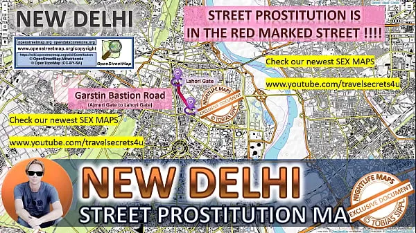 Bedste New Delhi, India, Sex Map, Street Prostitution Map, Massage Parlours, Brothels, Whores seje videoer