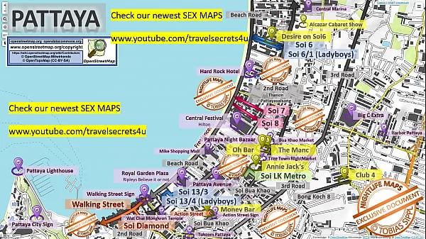 Video hay nhất Street prostitution map of Pattaya in Thailand ... street prostitution, sex massage, street workers, freelancers, bars, blowjob thú vị
