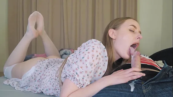 วิดีโอที่ดีที่สุดstep Daughter's Deepthroat Multiple Cumshot from StepDaddy - Cum in Mouthเจ๋ง