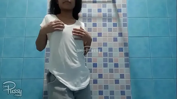 Best Adorable teen Filipina takes shower cool Videos