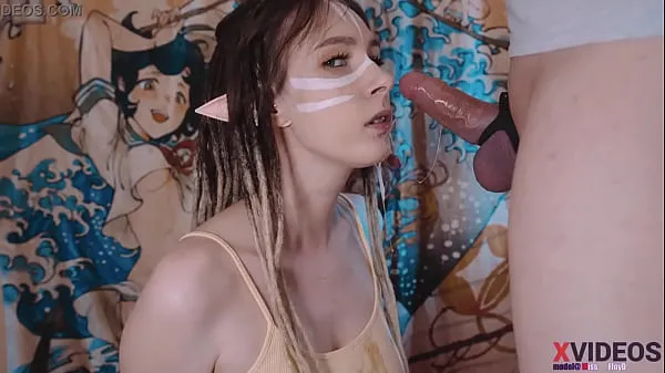 Best Fucking the mouth of a beautiful elf girl in dreadlocks! Oral sex with a pretty girl! Cum in her mouth! Drooling blowjob and deep throat girlfriend! Facial ! Tall girl cosplays an elf ! Big boobs cool Videos