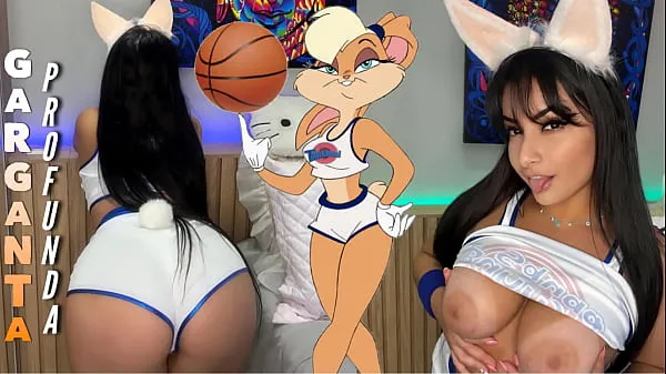 วิดีโอที่ดีที่สุดEaster Cosplay Lolla Bunny in tight shorts deepthroating her toy until it cums on her big boobsเจ๋ง