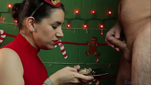 بہترین Merry Christmas! Let's celebrate with cum on food عمدہ ویڈیوز