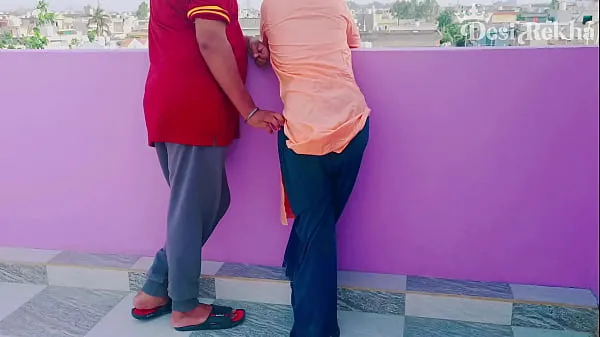 Best Outdoor terrace sex with sister-in-law | doggy style hard fuck hindi audio cool Videos