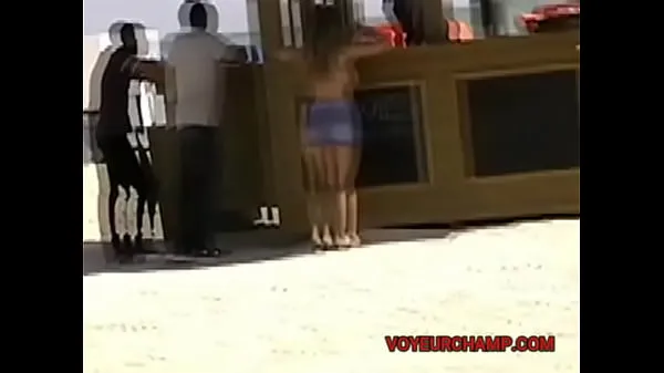 Best Exhibitionist Wife 37 & 42 Pt1 - MILF Heather Silk Public Shaved Pussy Flash For Topless Beach Voyeur cool Videos