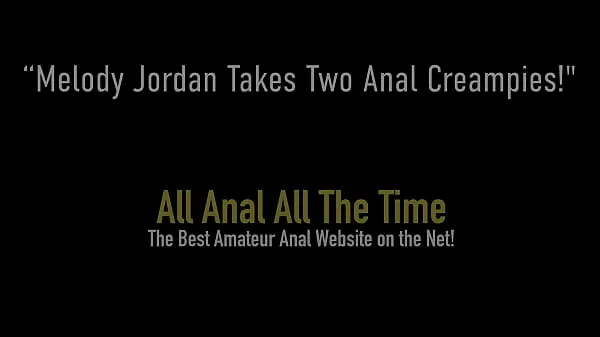 最高のDouble Dicked Anal Lover Melody Jordan Takes 2 Sticky Creampiesクールなビデオ