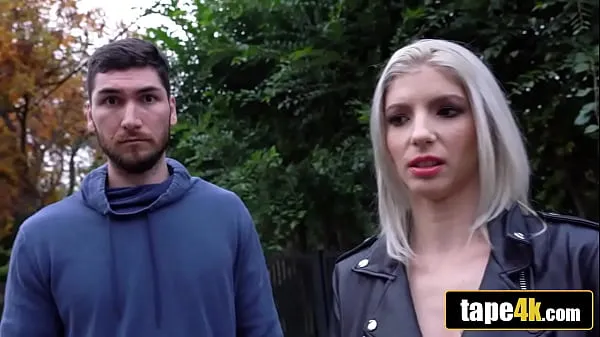 Best Dumb Blonde Hungarian Cuckolds Her Jealous Boyfriend For Cash cool Videos