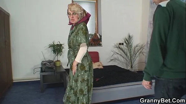 Best Lonely old grandma pleases an young guy cool Videos